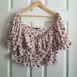 Flowered Crop Top